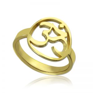 Personifierad Om Yoga Ring 18 k guld