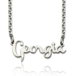 Personligt Cursive Necklace Signature Sterling Silver