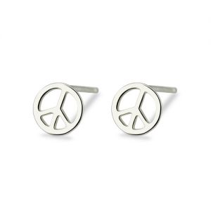 Peace Sign Örhänge Sterling Silver