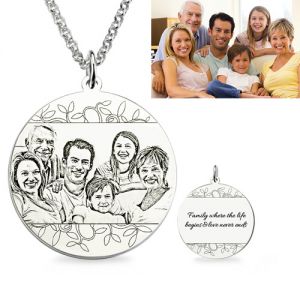 Custom Memory Name Necklace Sterling Silver