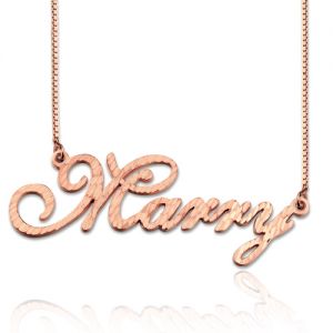 CNC Cursive Style Namn halsband i rosa guld