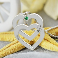 Double heart necklace