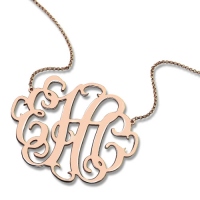 unique monogram necklace