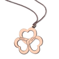 Rose Gold Triple Heart Necklace