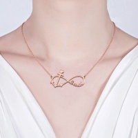 Forever Love Infinity Anchor Name Necklace I Rose Gold