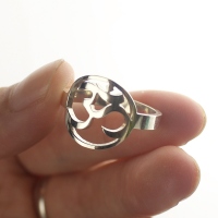 Personligt Om Yoga Ring Sterling Silver