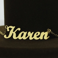 Guld Karen Style Namn halsband