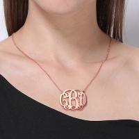 Celebrity monogram necklace