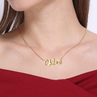 cursive style necklaces