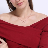 Rose Gold Infinity Heart d Necklace