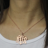 Taylor Swift personlig monogram halsband rosaguld