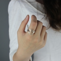 Personligt Om Yoga Ring Sterling Silver