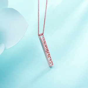 rose gold bar necklace