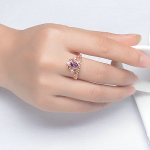 amethyst crown ring for mom