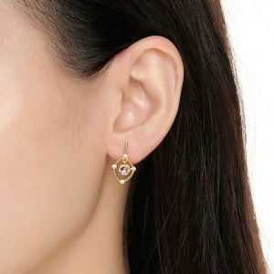Genuine natural moonstone earrings