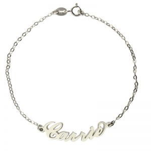 Personligt Sterling Silver Carrie Namn armband