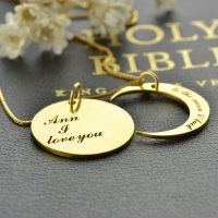 I Love You to The Moon and Back Love Necklace 18k Guldpläterad