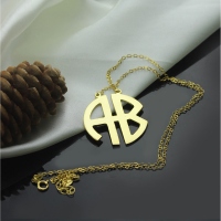 Gold Initial Letter Necklace