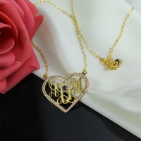 Gold Plated Monogram Initial Necklace