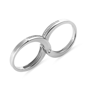 Graverad kombination Infinity Design Ring för par