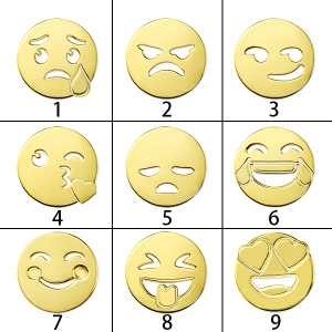 Personligt namn Emoji-halsband i guld