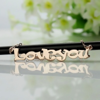 Rose Gold NamePlate Necklace