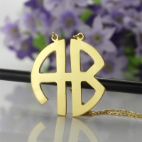 Round Initial Pendant Necklace