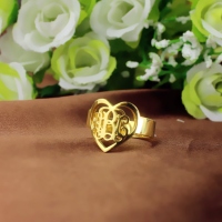 heart monogram ring