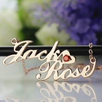 Two-Row Letter Carrie Style Name Necklace