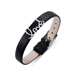 Personligt "Love" Läderarmband