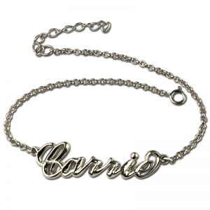 Sterling Silver Damnamns armband Carrie Style