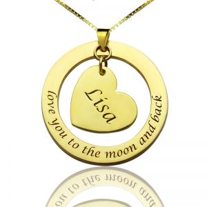 Custom I Love You to the Moon and Back Necklace