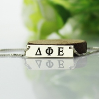 Custom Alpha Gamma Delta Greek Letter Sorority Bar Necklace