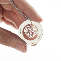 Mormors hjärta släktträd halsband sterling silver
