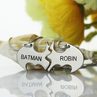 Batman Bästa vännamn halsband sterling silver